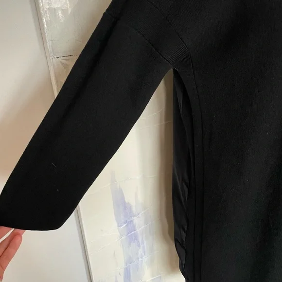 🖤VINCE🖤 Black Wool Mixed Media Dress - Picture 3 of 11